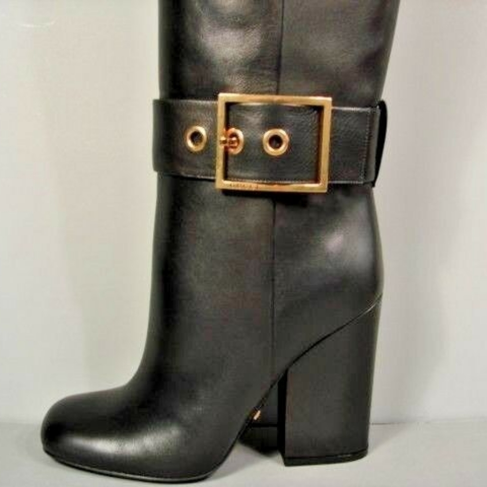 Gucci Boots-Kesha Black leather knee high